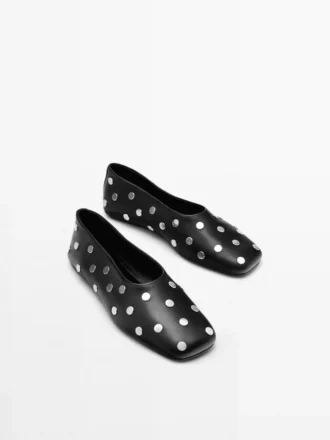 Bailarinas con tachuelas y puntera cuadrada