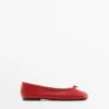 Bailarinas de piel con lazo Bailarinas de piel con lazo