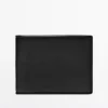 Billetera horizontal de cuero napa con monedero Billetera horizontal de cuero napa con monedero