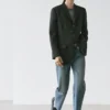 Blazer de lana de tres botones Blazer de lana de tres botones