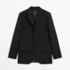 Blazer de lana de tres botones Blazer de lana de tres botones