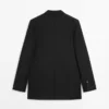 Blazer de lana de tres botones Blazer de lana de tres botones