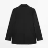 Blazer de lana extrafina con dos botones Blazer de lana extrafina con dos botones