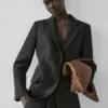 Blazer de lino con bolsillos