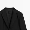 Blazer de lino con bolsillos