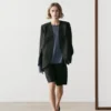 Blazer de lino sin solapas Blazer de lino sin solapas