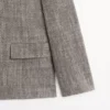 Blazer de mezcla de lana con efecto moteado Blazer de mezcla de lana con efecto moteado