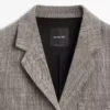 Blazer de mezcla de lana con efecto moteado Blazer de mezcla de lana con efecto moteado