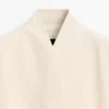 Blazer de satén de cuello alto Blazer de satén de cuello alto