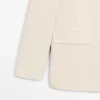 Blazer de satén de cuello alto Blazer de satén de cuello alto
