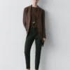 Blazer de tejido crepé