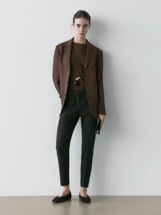 Blazer de tejido crepé