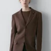 Blazer de tejido crepé