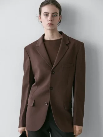 Blazer de tejido crepé