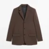Blazer de tejido crepé