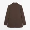 Blazer de tejido crepé