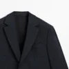 Blazer de traje a cuadros de mezcla de lana Cool Wool Blazer de traje a cuadros de mezcla de lana Cool Wool