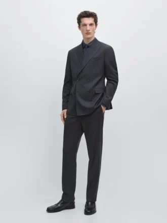 Blazer de traje de doble botonadura de Cool Wool