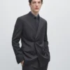 Blazer de traje de doble botonadura de Cool Wool Blazer de traje de doble botonadura de Cool Wool