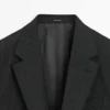 Blazer de traje de lana fresca a rayas Blazer de traje de lana fresca a rayas