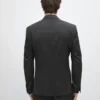 Blazer de traje de lana fresca a rayas Blazer de traje de lana fresca a rayas