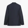 Blazer de traje de lana fresca a rayas Blazer de traje de lana fresca a rayas