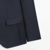 Blazer de traje de lana fresca a rayas Blazer de traje de lana fresca a rayas