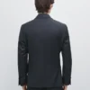 Blazer de traje de lana fresca con microtextura Blazer de traje de lana fresca con microtextura