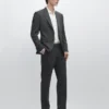 Blazer de traje de lana ligera Blazer de traje de lana ligera