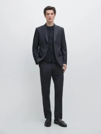 Blazer de traje de lana ligera