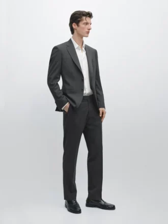 Blazer de traje de lana ligera