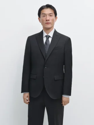 Blazer de traje de lana ligera