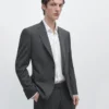 Blazer de traje de lana ligera Blazer de traje de lana ligera