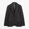 Blazer de traje de lana ligera Blazer de traje de lana ligera