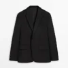 Blazer de traje de lana ligera Blazer de traje de lana ligera