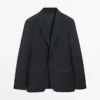 Blazer de traje de lana ligera Blazer de traje de lana ligera