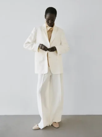 Blazer de traje de lino