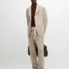 Blazer de traje de lino