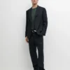 Blazer de traje de lino
