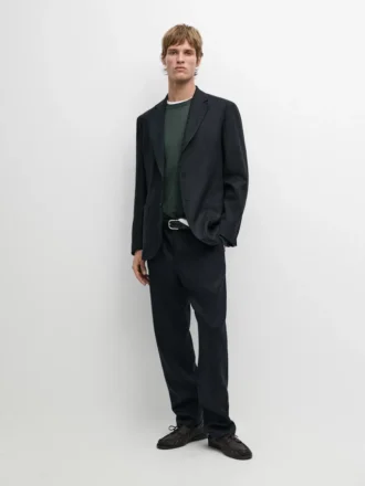 Blazer de traje de lino