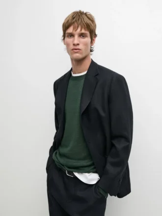 Blazer de traje de lino
