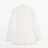 Blazer de traje de lino