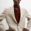 Blazer de traje de lino