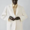 Blazer de traje de lino