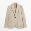 Blazer de traje de lino