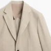 Blazer de traje de lino