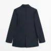 Blazer de traje de lino Blazer de traje de lino