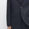 Blazer de traje de mezcla de lana Cool Wool Blazer de traje de mezcla de lana Cool Wool