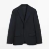 Blazer de traje de mezcla de lana Cool Wool Blazer de traje de mezcla de lana Cool Wool