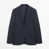 Blazer de traje de mezcla de lana Cool Wool Blazer de traje de mezcla de lana Cool Wool